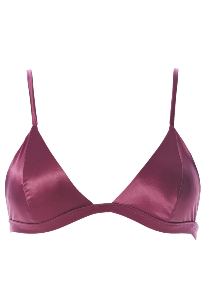 MIA BORDEAUX Satin Bralette